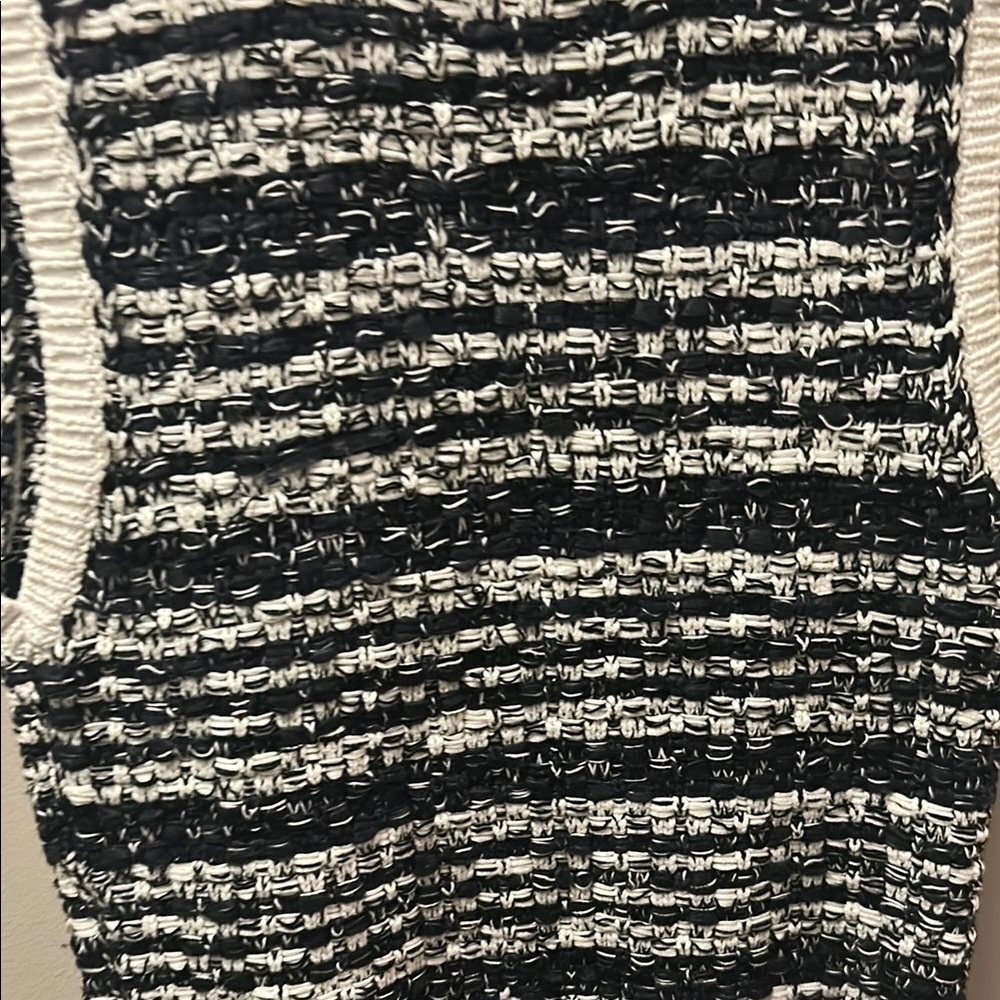 Black and White Knit Sweater